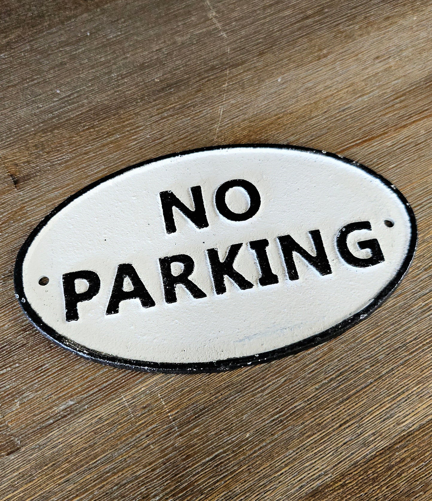Cast Iron No Parking Sign