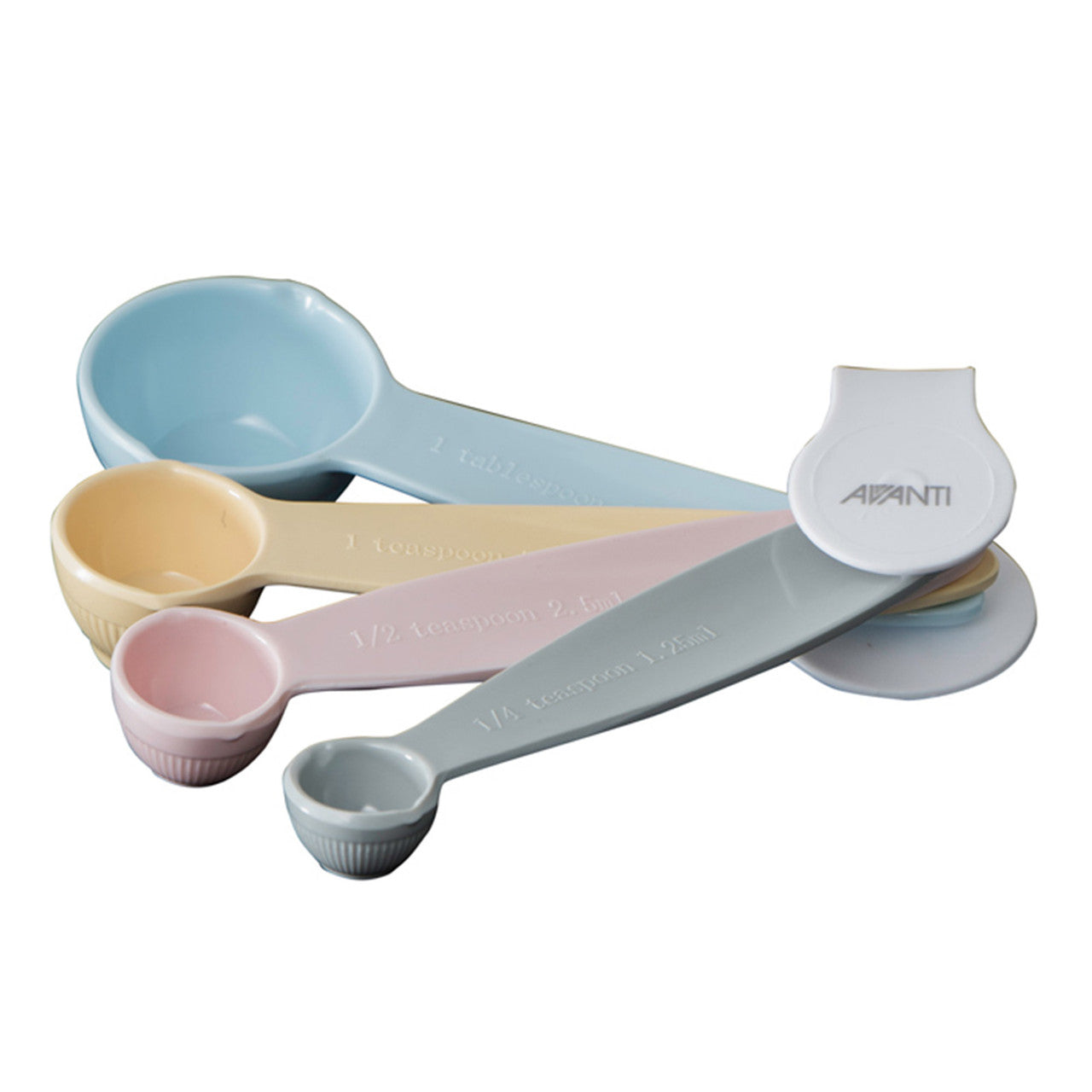 Avanti Melamine Ribbed Measuring Spoons - Pastel