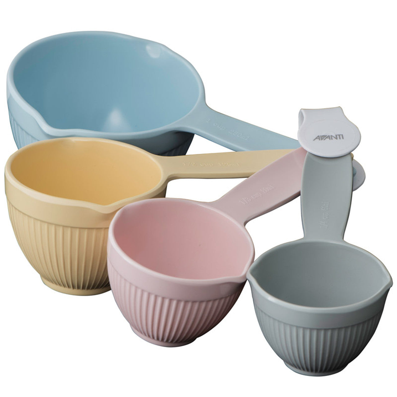 Avanti Melamine Ribbed Measuring Cups - Pastel