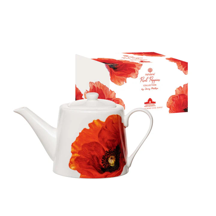 Red Poppies Infuser Teapot 900ml