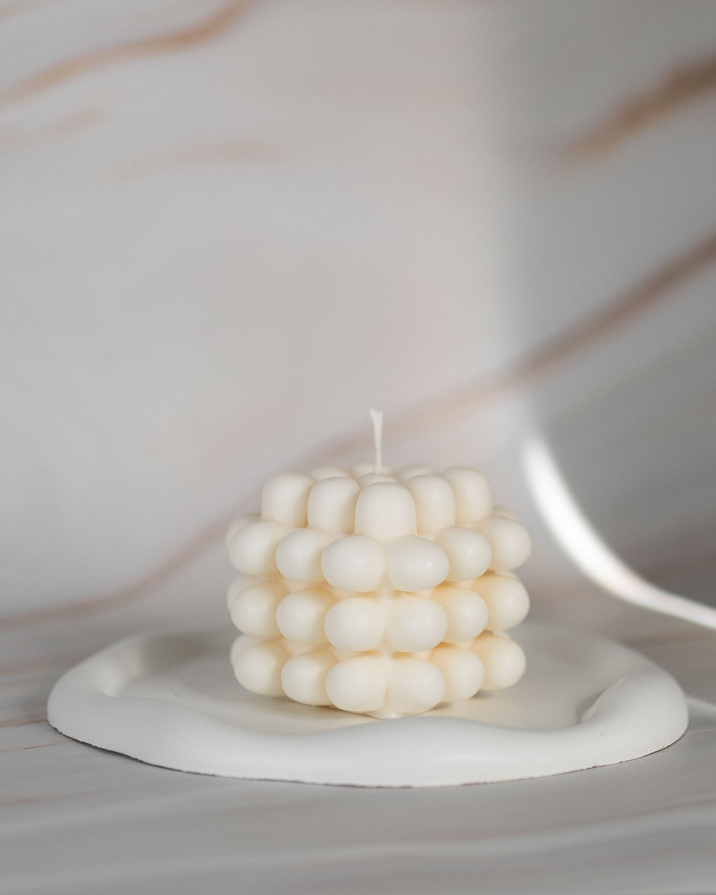 Astra Bubble Candle - White