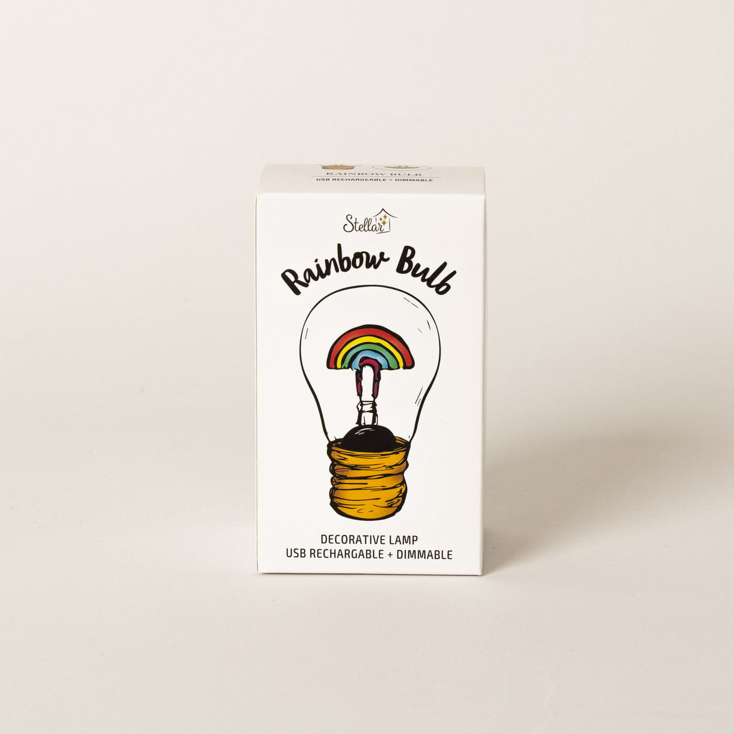 Rainbow lightbulb lamp usb rechargeable