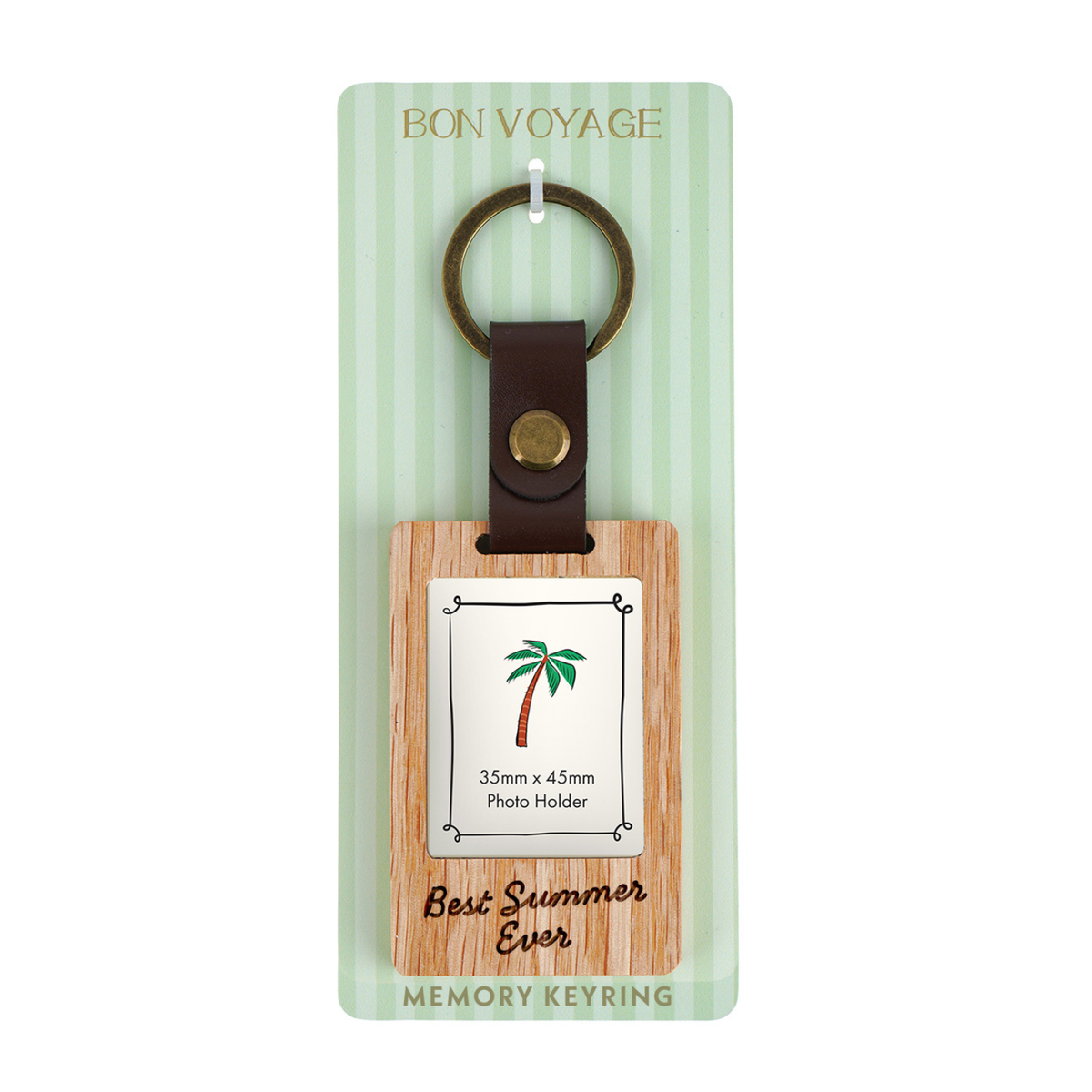 Bon Voyage ‘Our Happy Place’ Photo Keyring