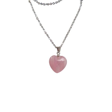 Rose Quartz Heart Shaped Pendant