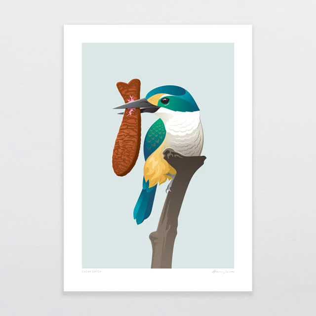Lucky Catch art Print by Glenn Jones