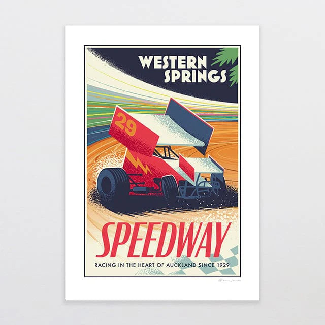 Speedway Art Print by Glenn Jones