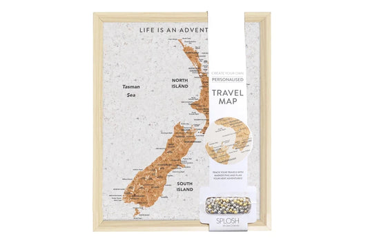 New Zealand Desk Travel Map Pin Board by Splosh