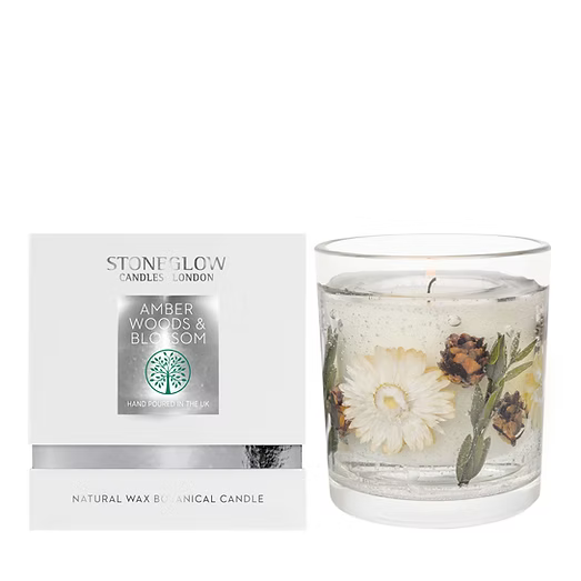 Nature's Gift Amber Woods & Blossom Wax Gel Candle