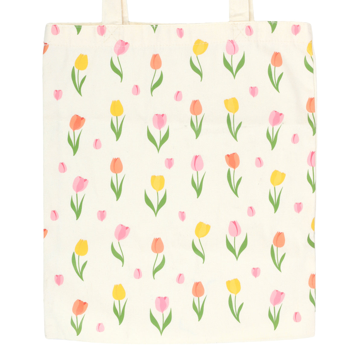 Tulip Print Cotton Tote Bag