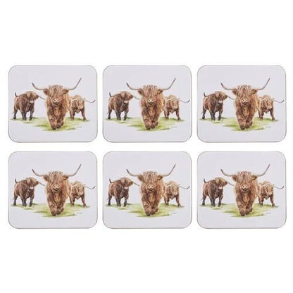 Ashdene Highland Herd Coasters by Harriet Blaskett