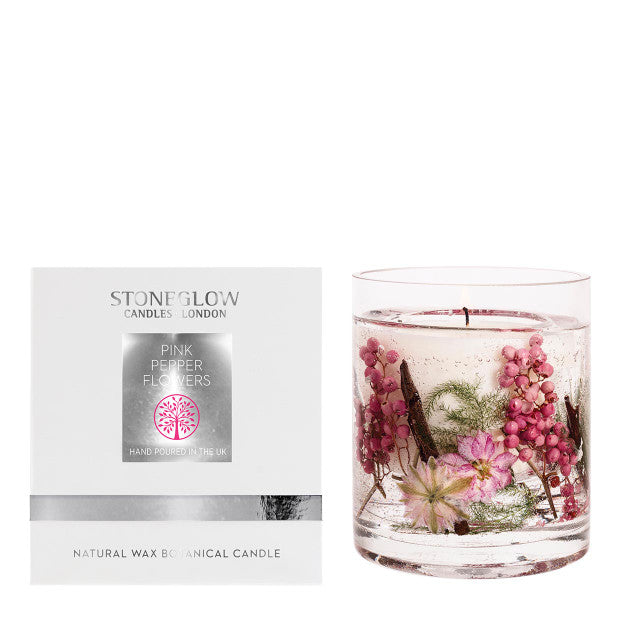 Nature's Gift Pink Pepper Flowers Gel Candle
