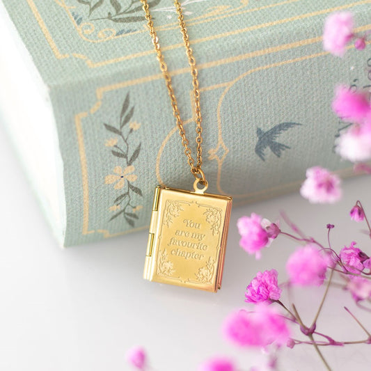 Book Shaped Locket Neckalce