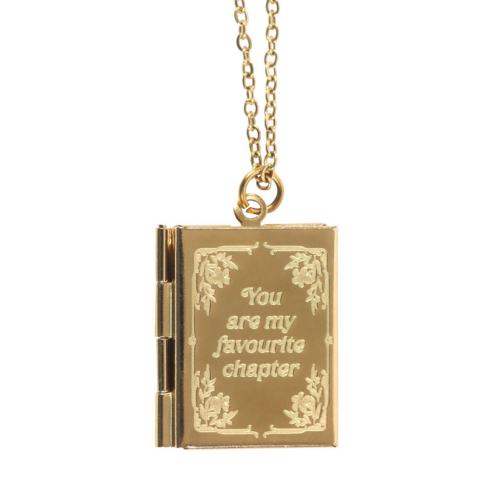 Book Shaped Locket Neckalce