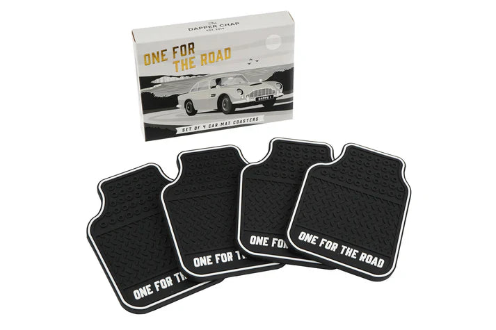 Dapper Chap Silicone Car Mat Coasters