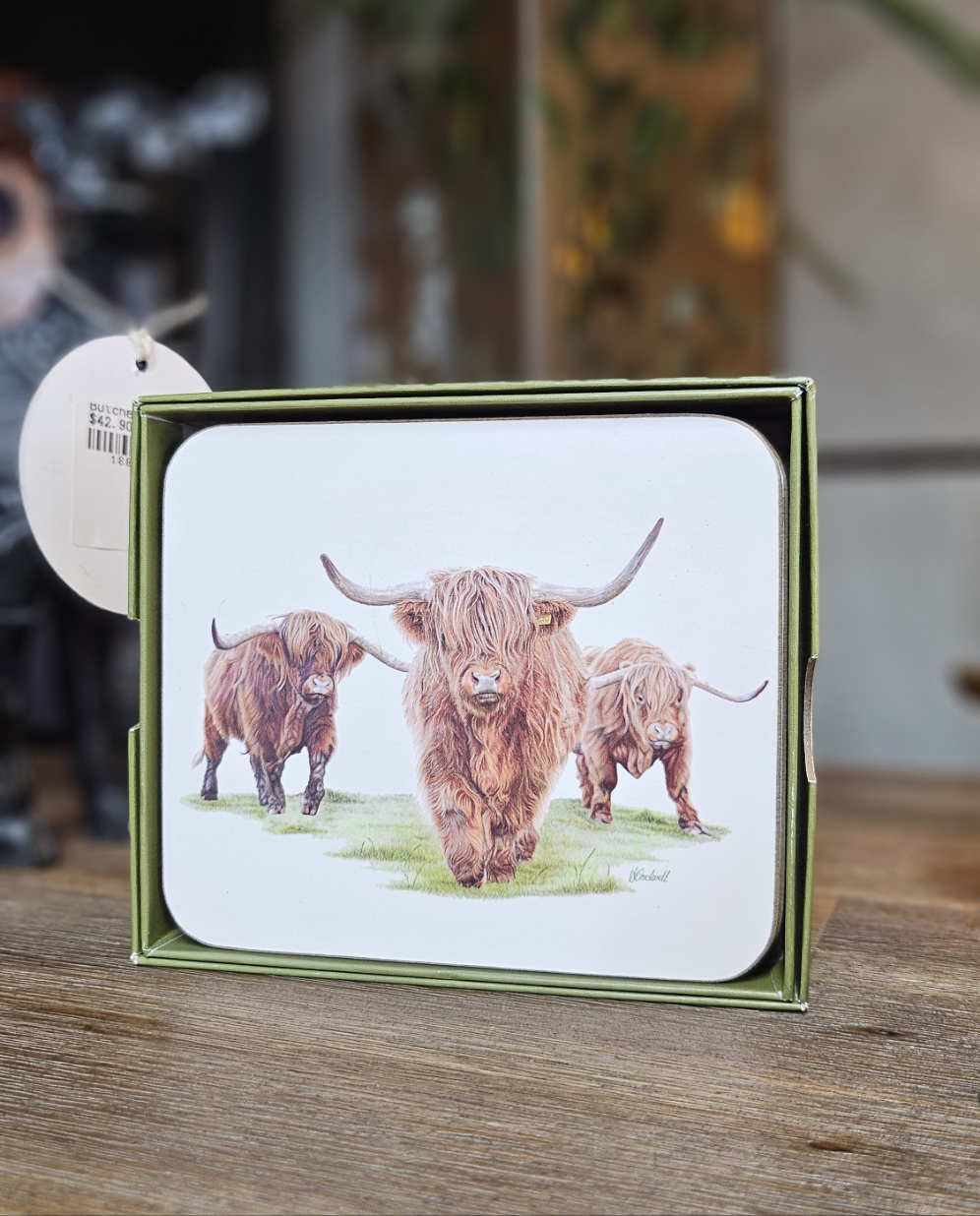 Ashdene Highland Herd Coasters by Harriet Blaskett