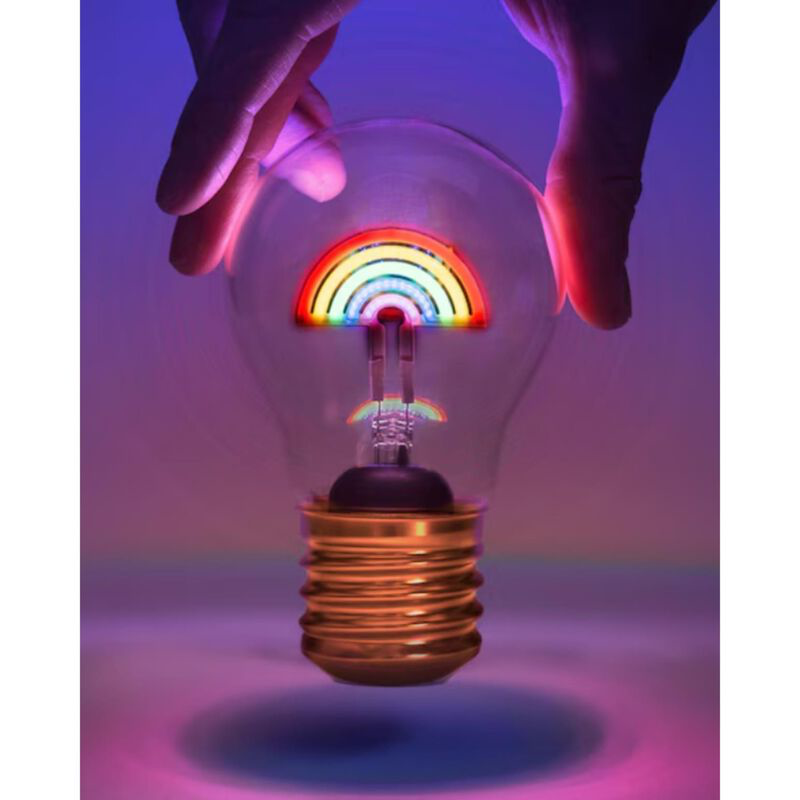 Rainbow lightbulb lamp usb rechargeable
