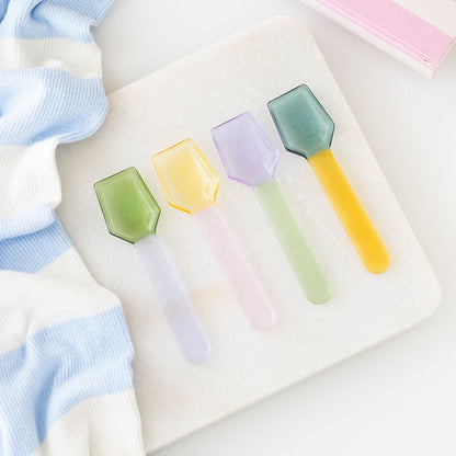 Glass Dessert Spoons Set of 4