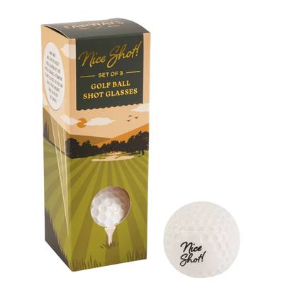 Golf Ball Shot Glasses set of 3
