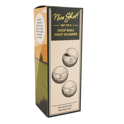 Golf Ball Shot Glasses set of 3
