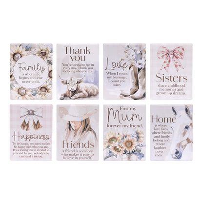 Home Ceramic Magnet - Saddle & Bloom