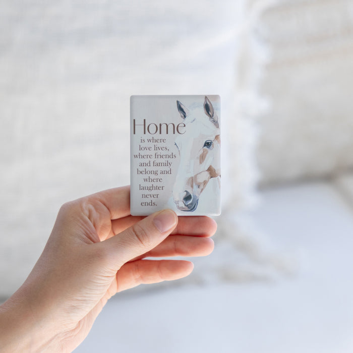 Home Ceramic Magnet - Saddle & Bloom