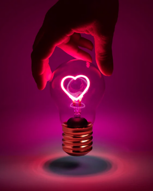 Heart light bulb usb rechargeable