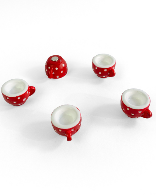 Trendform Polka Dot Cup Magnets 5 Pack