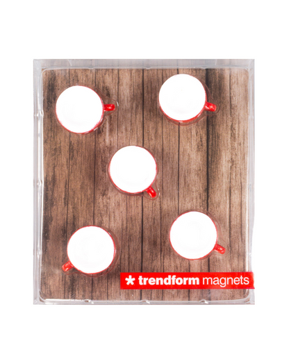 Trendform Polka Dot Cup Magnets 5 Pack