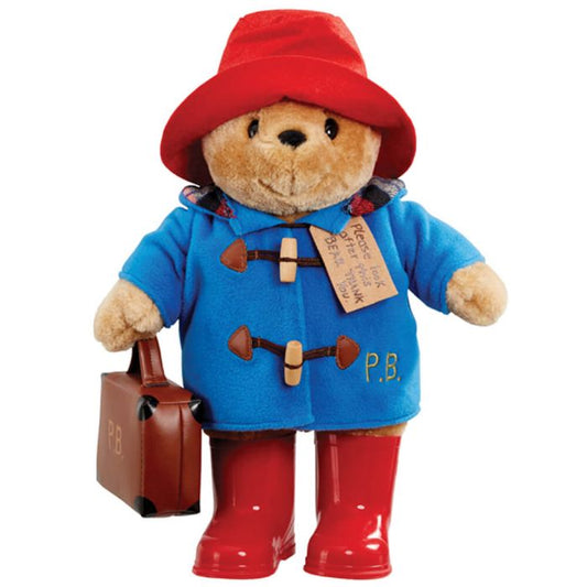 Paddington Bear with Boots, Embroided Coat & Suitcase - Large