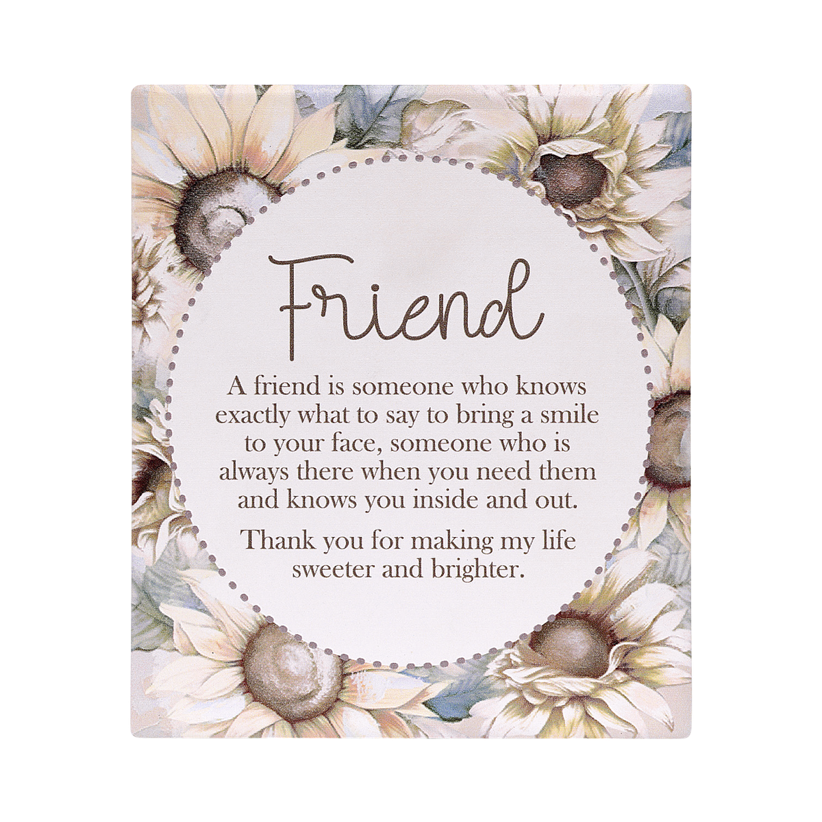 Saddle & Bloom Friend Verse Plaque