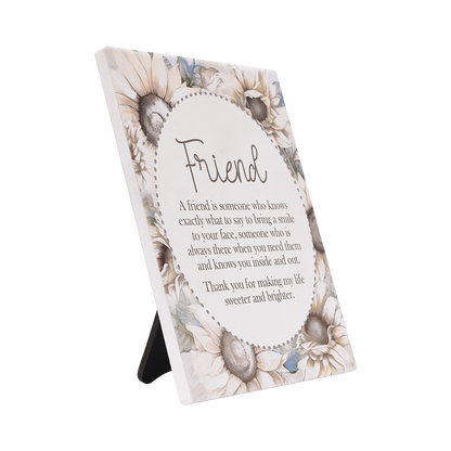 Saddle & Bloom Friend Verse Plaque