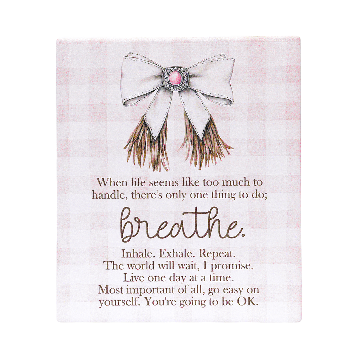Saddle & Bloom Breathe Verse Plaque