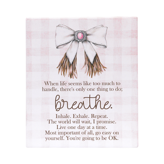 Saddle & Bloom Breathe Verse Plaque