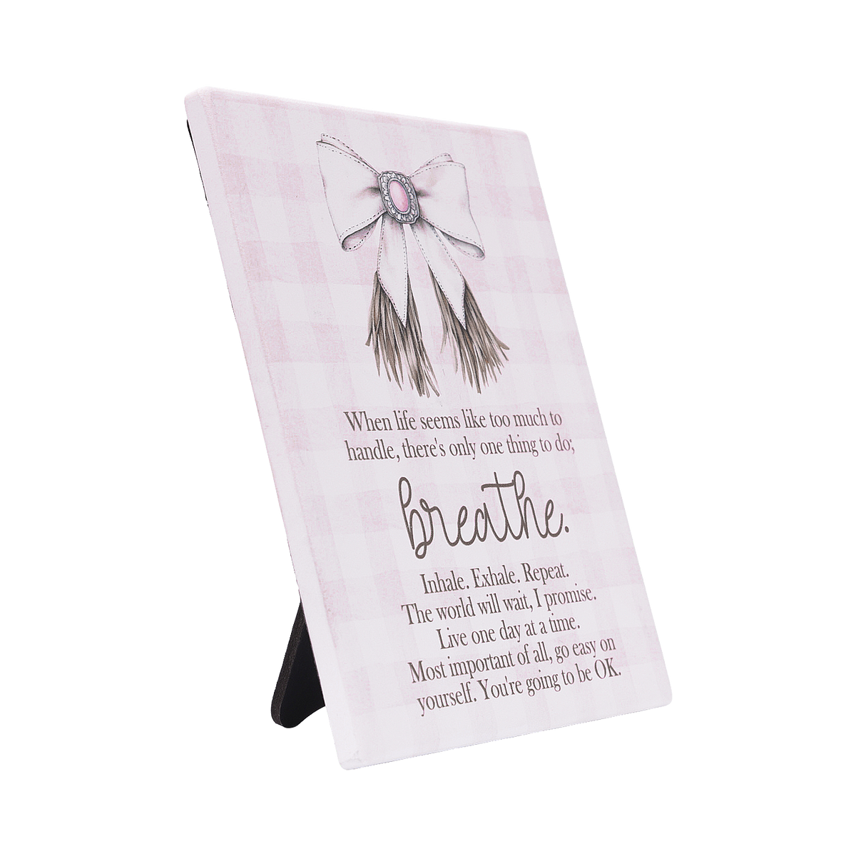 Saddle & Bloom Breathe Verse Plaque