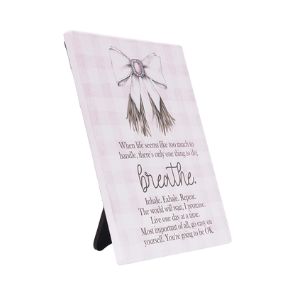 Saddle & Bloom Breathe Verse Plaque