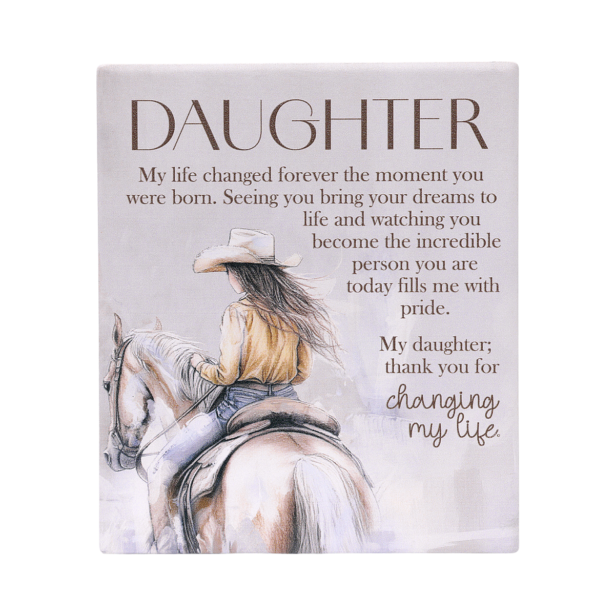 Saddle & Bloom Daughter Verse Plaque