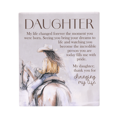 Saddle & Bloom Daughter Verse Plaque