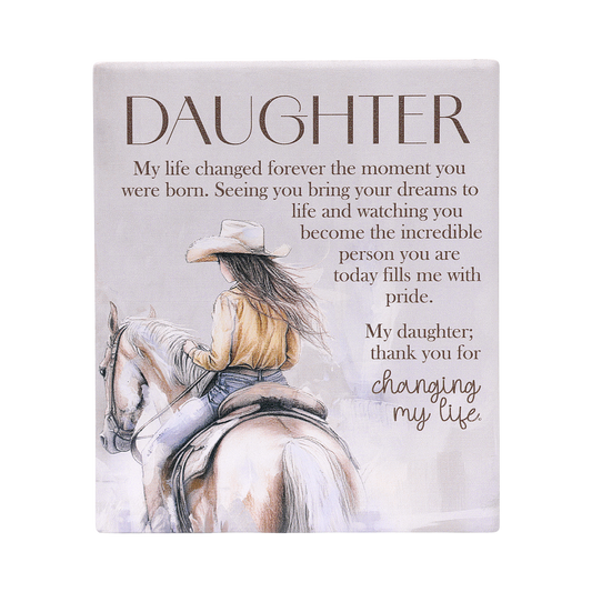 Saddle & Bloom Daughter Verse Plaque