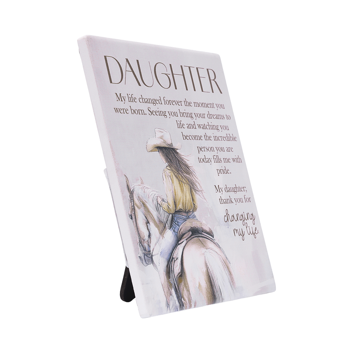 Saddle & Bloom Daughter Verse Plaque