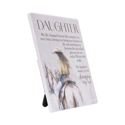 Saddle & Bloom Daughter Verse Plaque