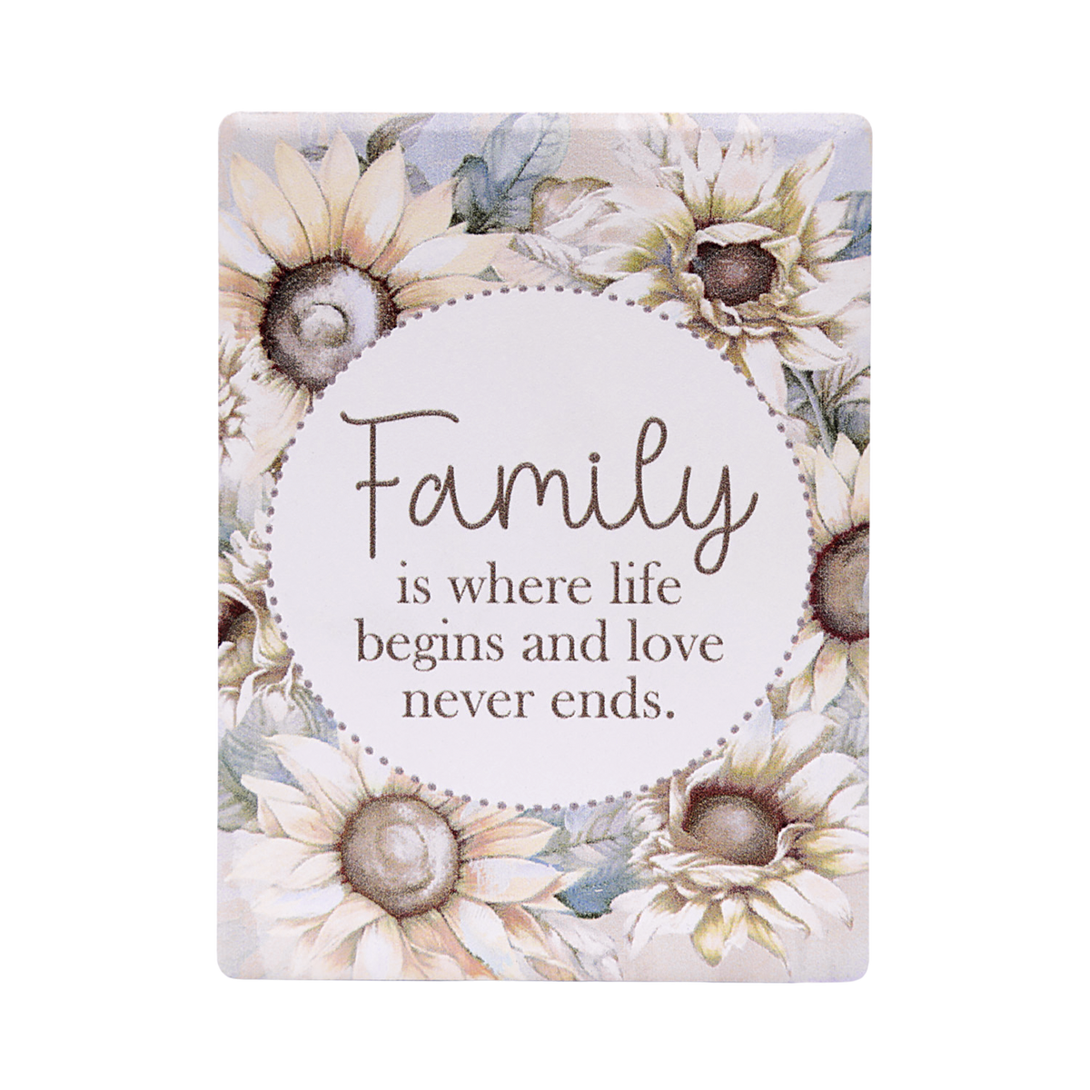 Family Ceramic Magnet - Saddle & Bloom