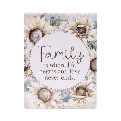 Family Ceramic Magnet - Saddle & Bloom