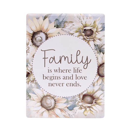 Family Ceramic Magnet - Saddle & Bloom