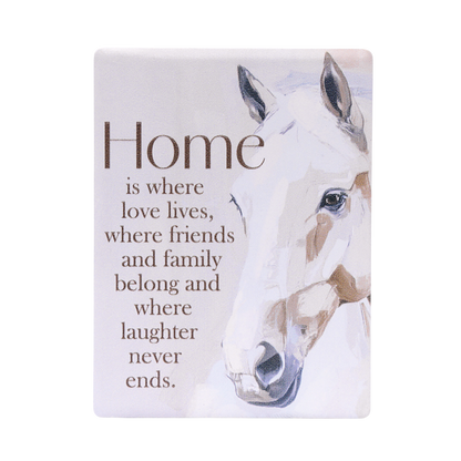 Home Ceramic Magnet - Saddle & Bloom