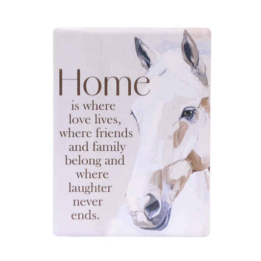 Home Ceramic Magnet - Saddle & Bloom
