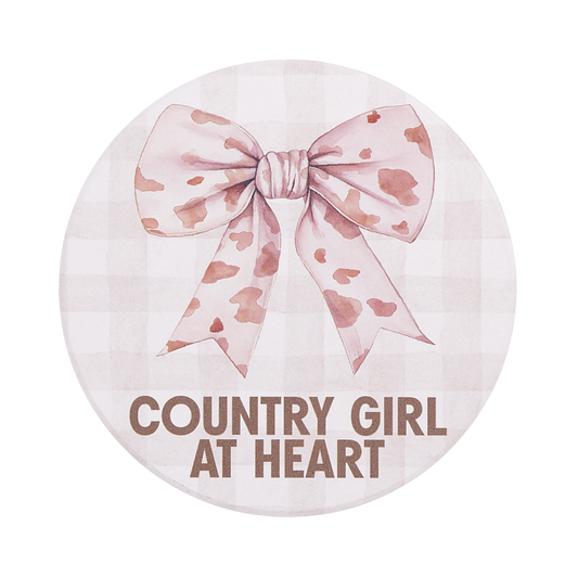 Country Girl Ceramic Coaster - Saddle & Bloom
