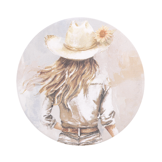Cowgirl Floral Ceramic Coaster - Saddle & Bloom