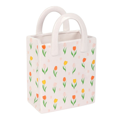 Tulip Print Ceramic Vase