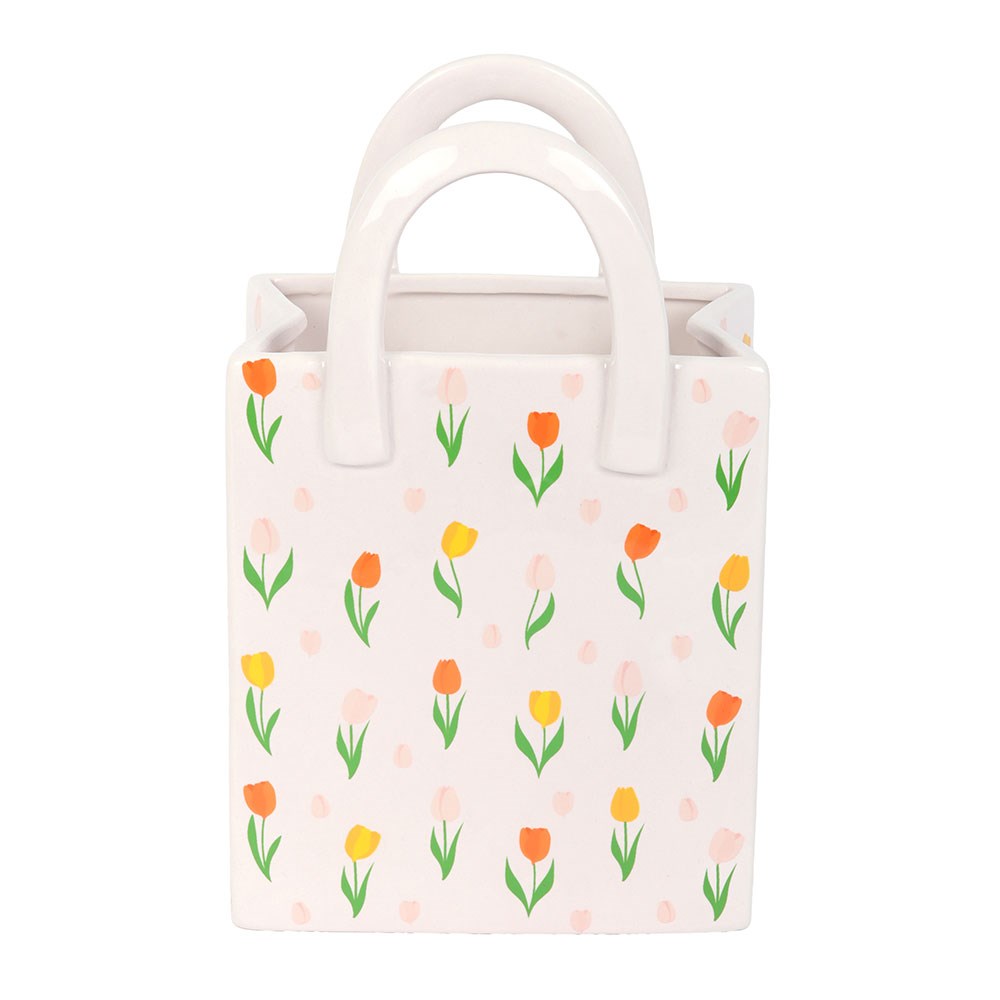 Tulip Print Ceramic Vase