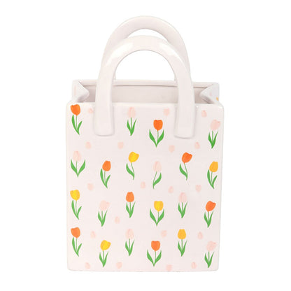 Tulip Print Ceramic Vase
